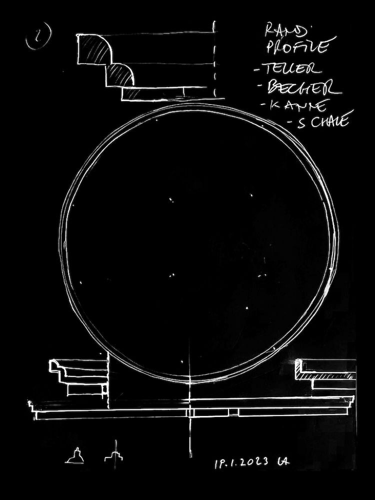 Mockup for Edition Mies van der Rohe tableware