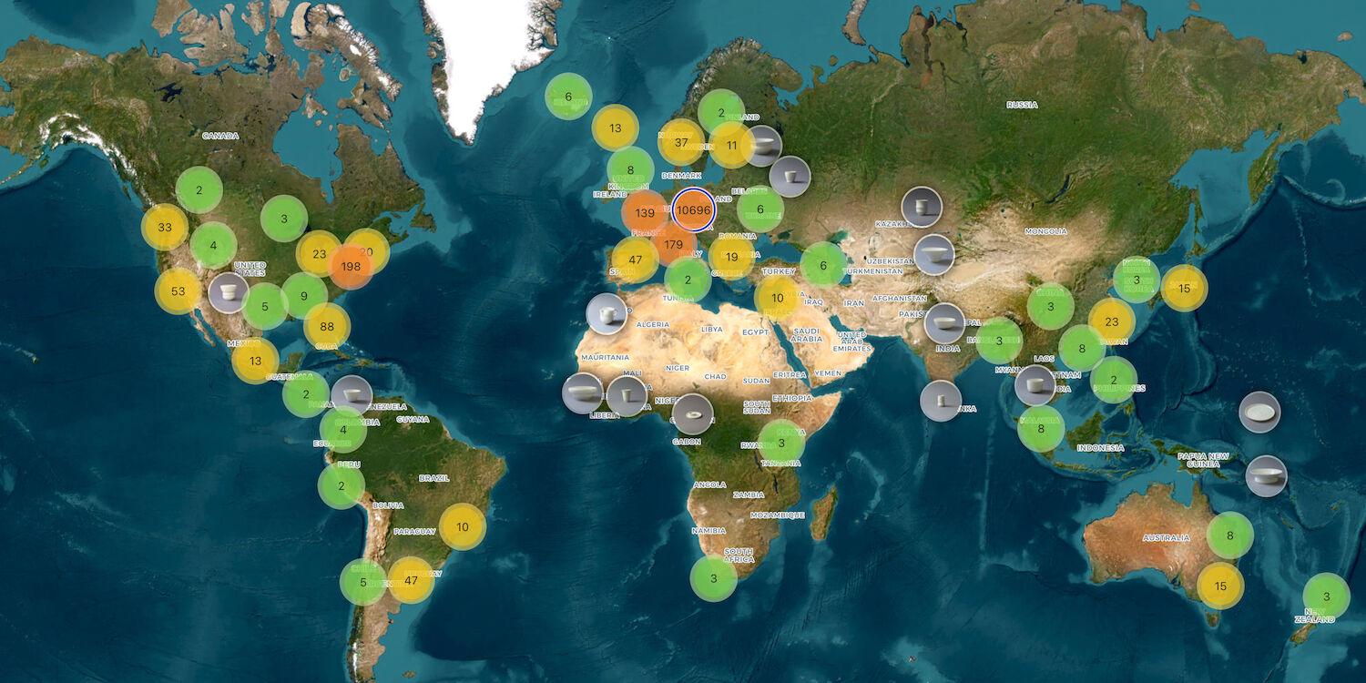 ONE MILLION – Global Map of Porcelain Vessel Locations
