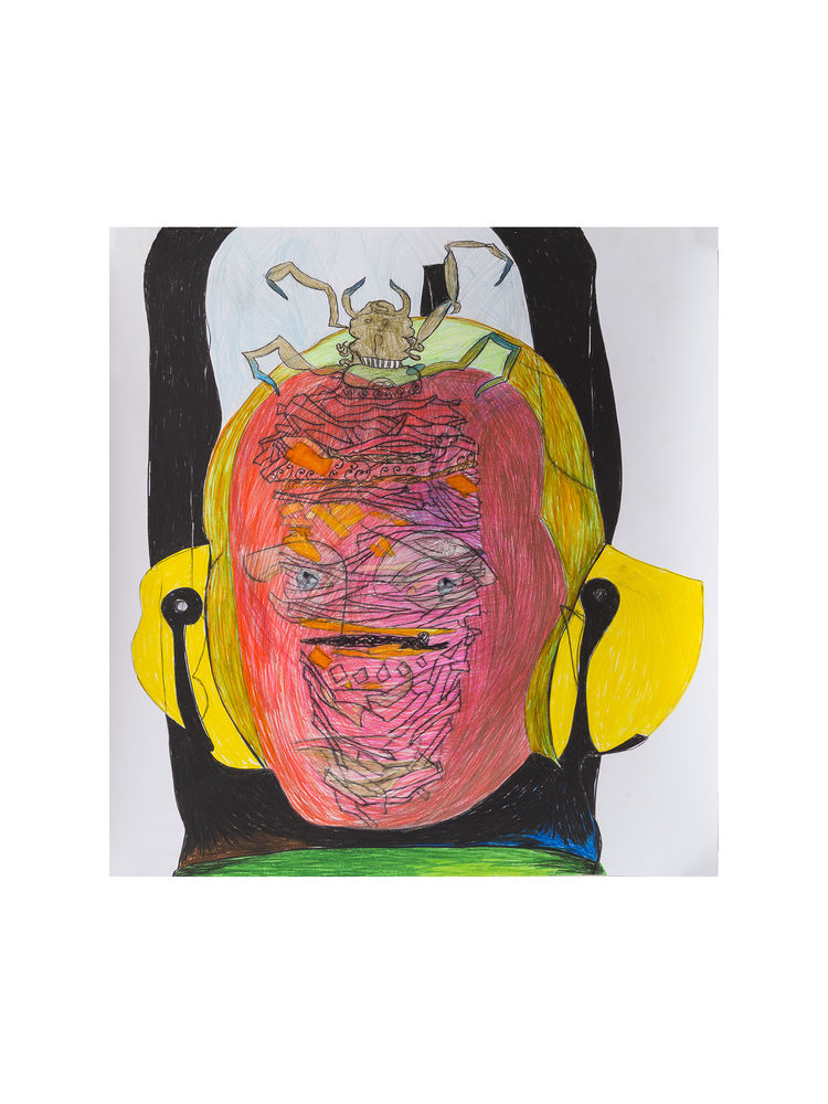 OPEN SHAPE 81 / Uli Aigner 2018 / 79 x 80 cm / colored crayons on paper